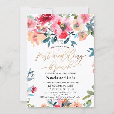 PixDezines Watercolor Garden Roses Wedding Brunch Invitations