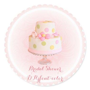 PixDezines wedding cake//DIY Classic Round Sticker