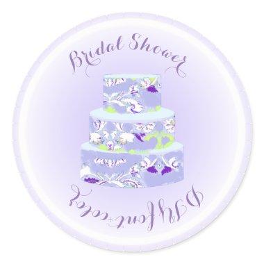 PixDezines wedding cake//DIY Classic Round Sticker