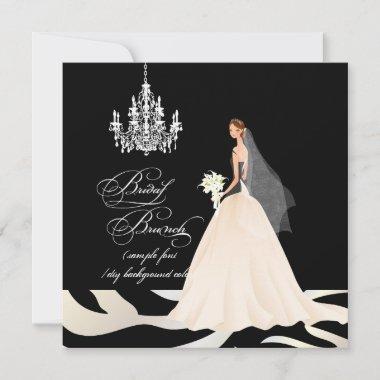 PixDezines zebra bridal brunch/DIY occasion+color Invitations