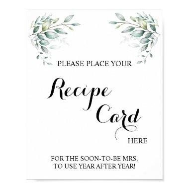 Place Recipe  Here Eucalyptus Shower Sign