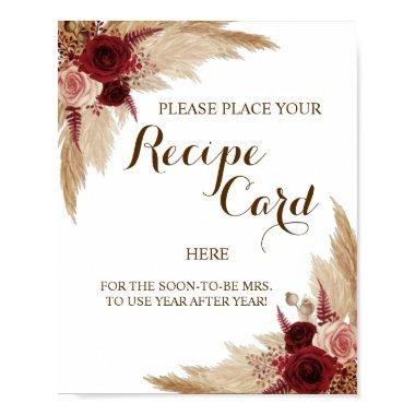 Place Recipe  Here Pampas Grass Shower Sign