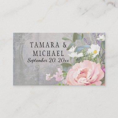 PlaceInvitations Bridal Shower Wood Rustic Floral Peony