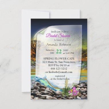Planet Earth Element Bridal Thank You Invitations