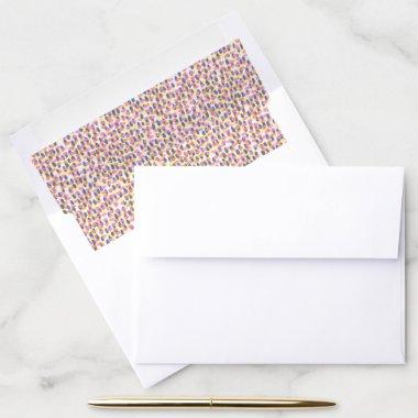 Playful Purple Abstract Dot Pattern Coordinating Envelope Liner