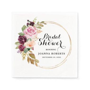 Marsala Paper Napkins Bridal Shower u2013 Unique Bridal Shower
