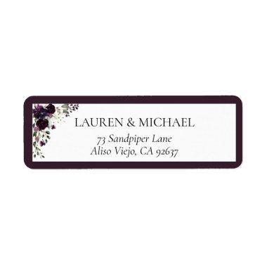 Plum Purple  Return Address Label