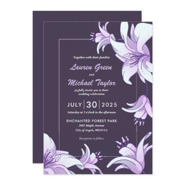 Plum Purple Lily Flower Floral Spring Wedding