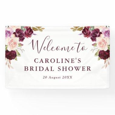 Plum purple peach  welcome banner
