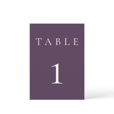 Plum Purple Wedding/Event I Table Number