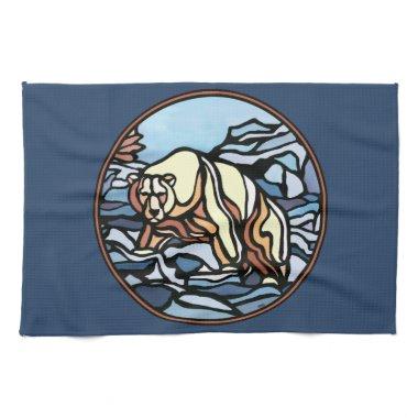 Polar Bear Towel Native Art Bear Tea Towel Gift