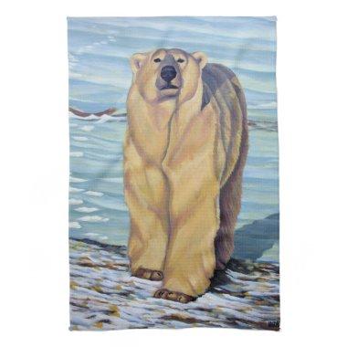 Polar Bear Towel Polar Bear Art Tea Towel Gift