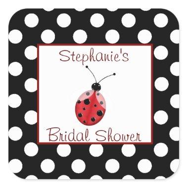 Polka Dot & Ladybug Bridal Shower Sticker