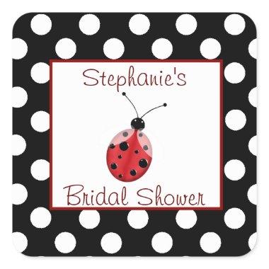 Polka Dot & Ladybug Bridal Shower Sticker