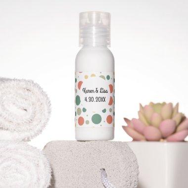 Polka dot reusable travel bottle hand lotion