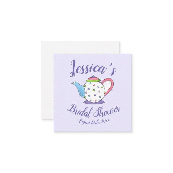 Polka Dot Teapot Afternoon Tea Bridal Baby Shower Enclosure