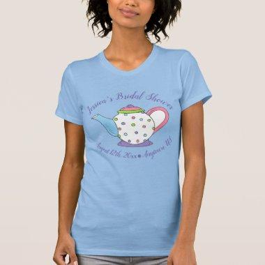 Polka Dot Teapot Afternoon Tea Bridal Shower Favor T-Shirt