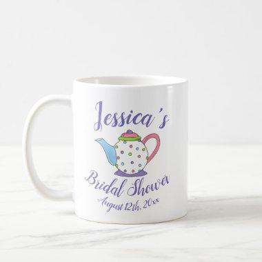 Polka Dot Teapot Afternoon Tea Party Bridal Shower Coffee Mug