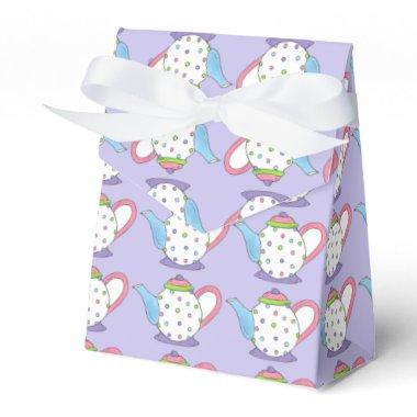 Polka Dot Teapot Afternoon Tea Party Bridal Shower Favor Boxes