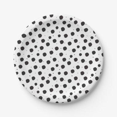 Polka dots She's Tying the Knot  Paper Plates