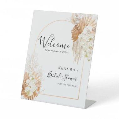 Pompass Grass Arch Welcome Bridal Shower Sign