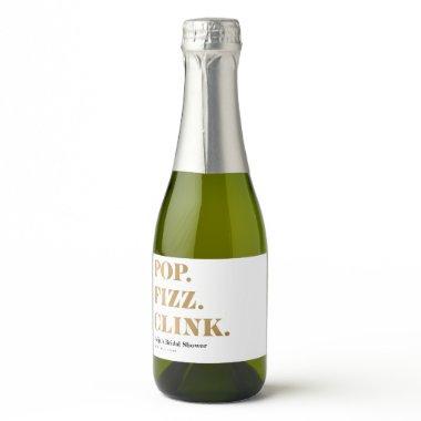 Pop Fizz Clink Mini Sparkling Wine Bottle Labels