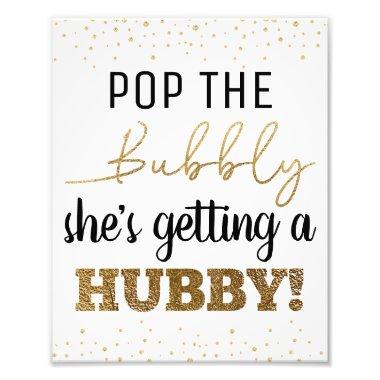 Pop the Bubbly 8x10 Bridal Shower Sign