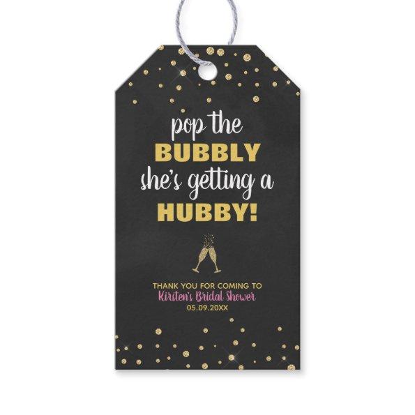 Pop the Bubbly  Thank You Favor Tags