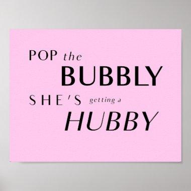 Pop The Bubbly, She's Getting a Hubby Back-Drop Poster