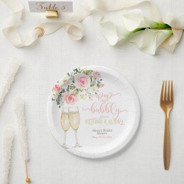 Pop the Bubbly, She's Getting a Hubby Paper Plates