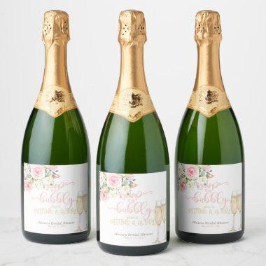 Pop the Bubbly, She's Getting a Hubby Sparkling Wine Label