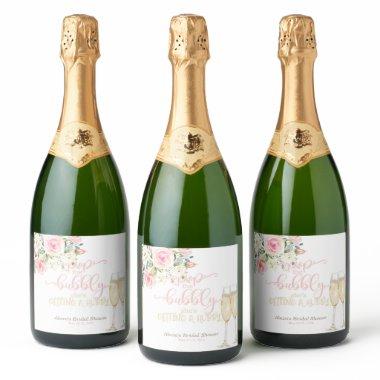 Pop the Bubbly, She's Getting a Hubby Sparkling Wine Label