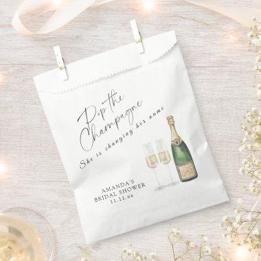 Pop the Champagne  Favor Bag