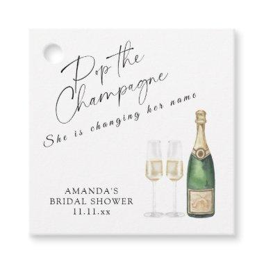 Pop the Champagne  Favor Tags