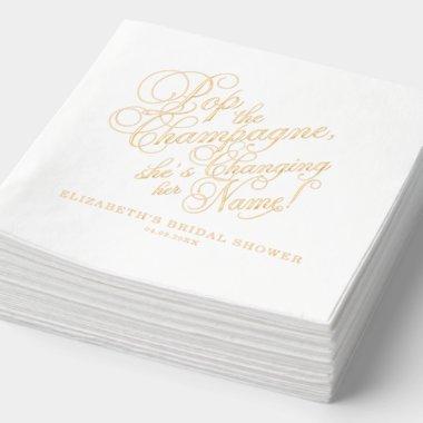 Pop the Champagne  Foil Napkins