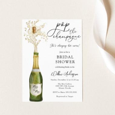 Pop the Champagne Bridal Shower Invitations