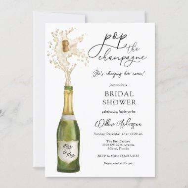 Pop the Champagne Bridal Shower Invitations