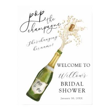 Pop the Champagne  Welcome Foam Board Poster