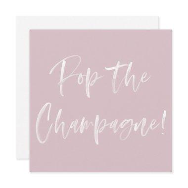 Pop The Champagne Pink Calligraphy