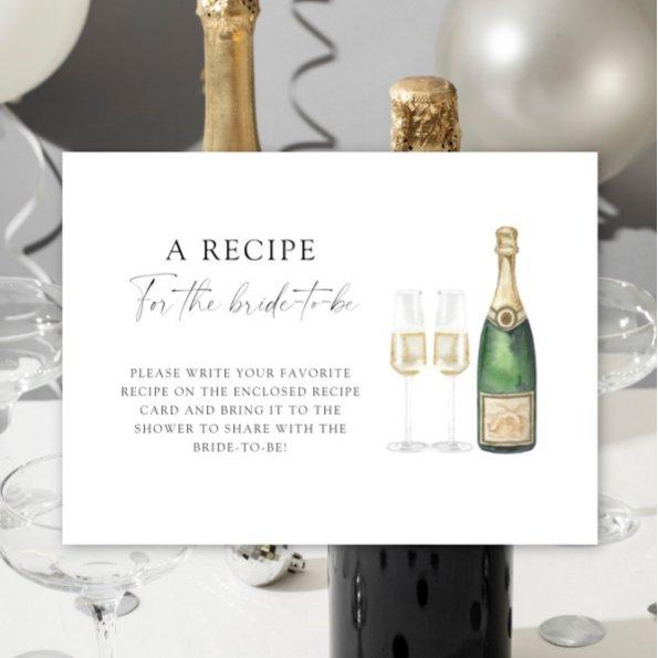Pop the champagne - Recipe for the bride to be Enclosure