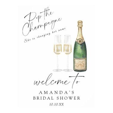 Pop the champagne Welcome  party Poster