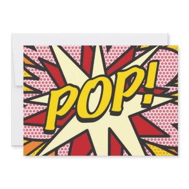 POP Your Message Fun Retro Comic Book Pop Art Announcement