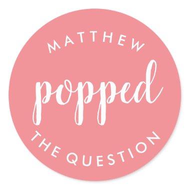 Popped the Question Sticker Blush Pink