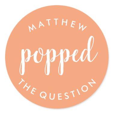Popped the Question Sticker Peach