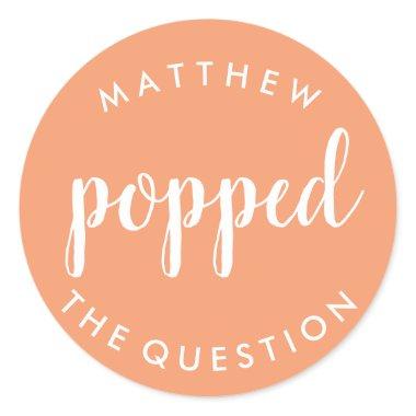 Popped the Question Sticker Peach