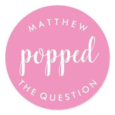 Popped the Question Sticker Pink