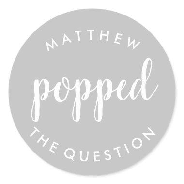 Popped the Question Sticker Silver