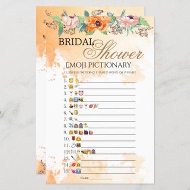Poppies bridal shower emoji pictionary game