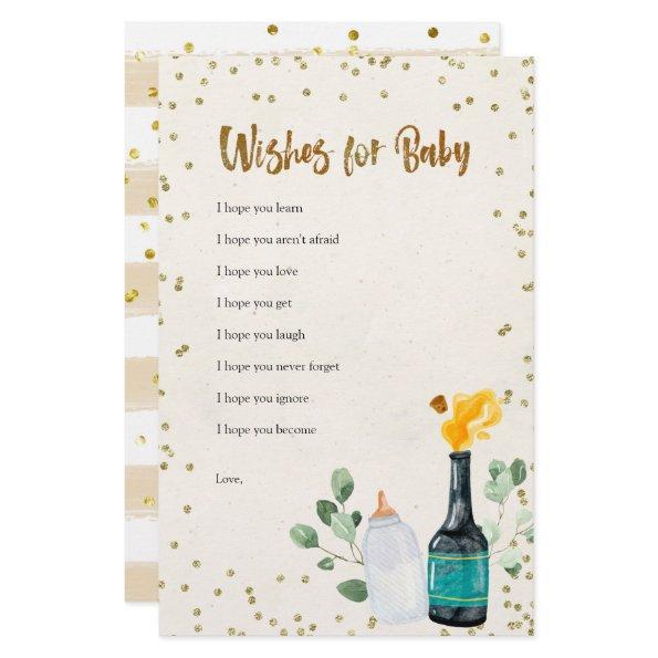 Popping Bottles Baby Shower Wishes for Baby