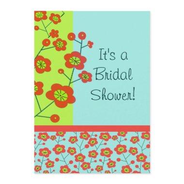 Poppy Fun Trendy Mod Floral Invitations